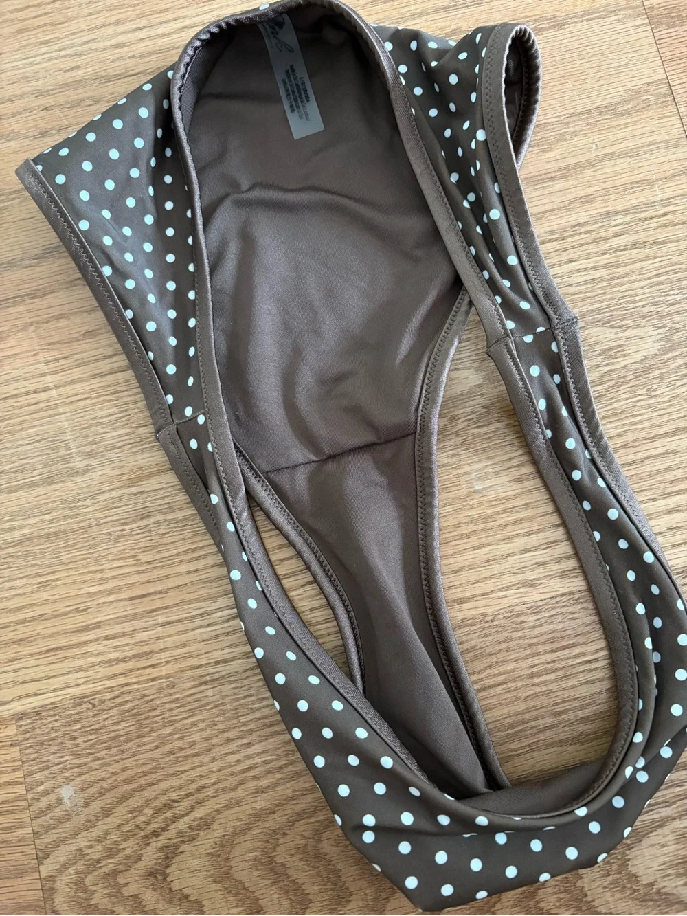 Frankie's Bikinis Brown Polka Dot Underwire Bikini